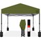 Best Choice Products 12x12ft Easy Setup Pop Up Canopy w/ 1-Button Setup, Wheeled Case, 4 Weight Bags